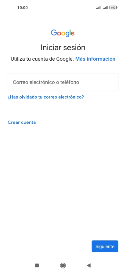 Si no tienes una cuenta de Google, pulsa Crear cuenta y sigue las indicaciones de la pantalla para ver cómo crear una cuenta nueva.