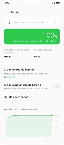 Pulsa Modo ahorro de batería.