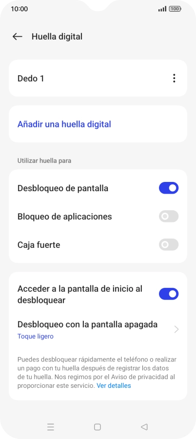 Pulsa  el indicador junto a los ajustes deseados para activarlos o desactivarlos.