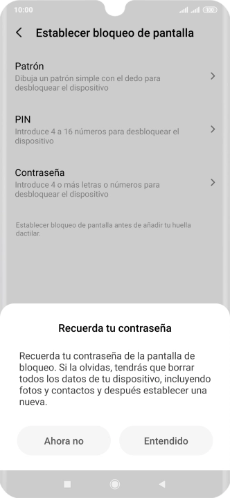 Pulsa Entendido.