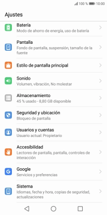 Pulsa Usuarios y cuentas.