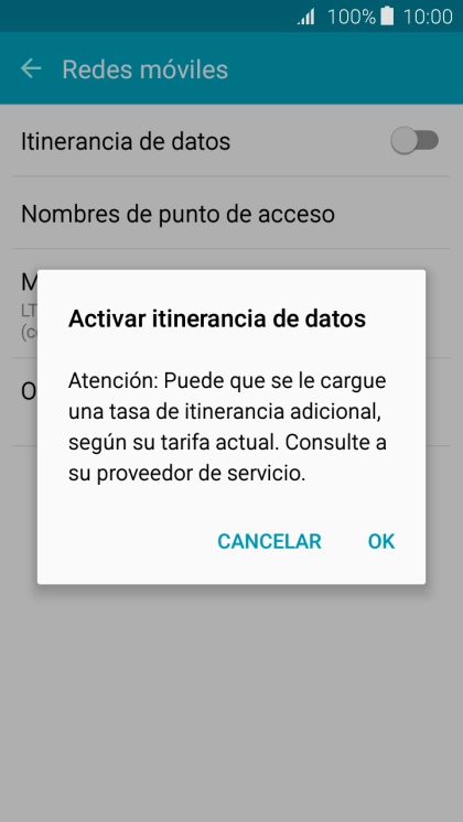 Si activas la función, pulsa OK.