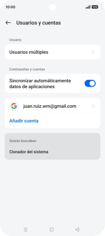 Pulsa Añadir cuenta.