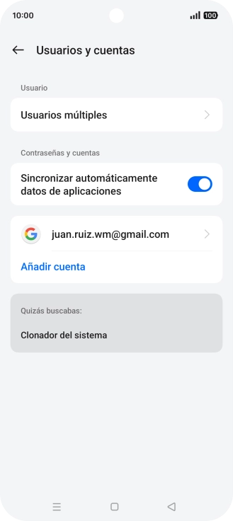 Pulsa Añadir cuenta.