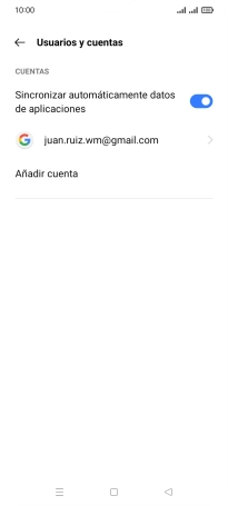 Pulsa la cuenta deseada.