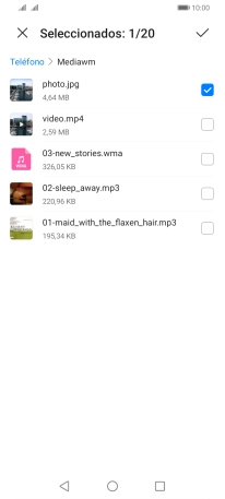 Pulsa el icono de aceptar.