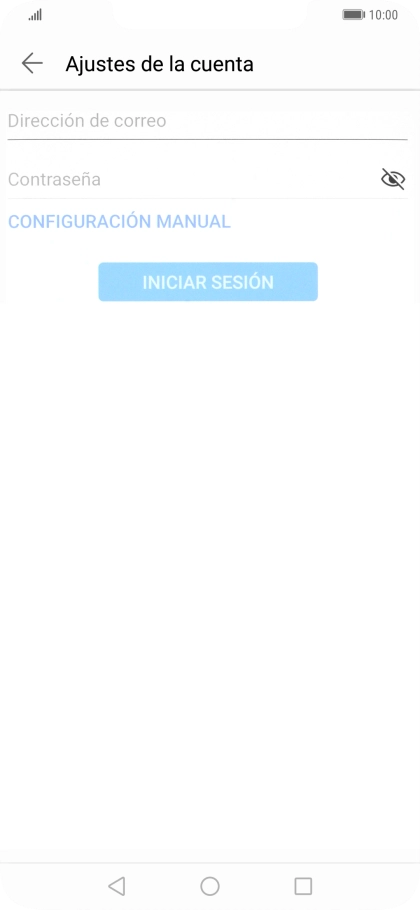 Pulsa Dirección de correo e introduce tu dirección de correo electrónico.