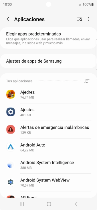Pulsa la app deseada.