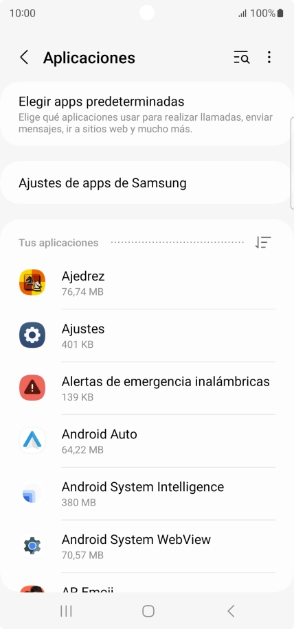 Pulsa la app deseada.