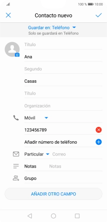 Pulsa el icono de guardar.