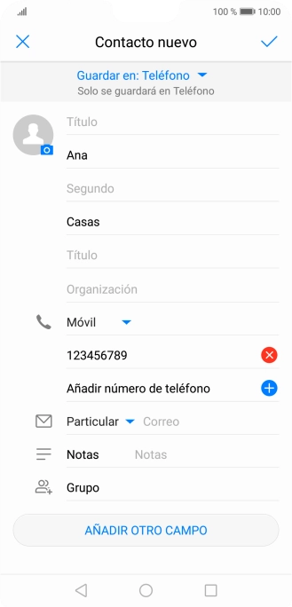 Pulsa el icono de guardar.