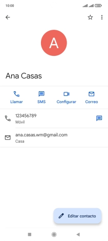 Pulsa el número de teléfono deseado.