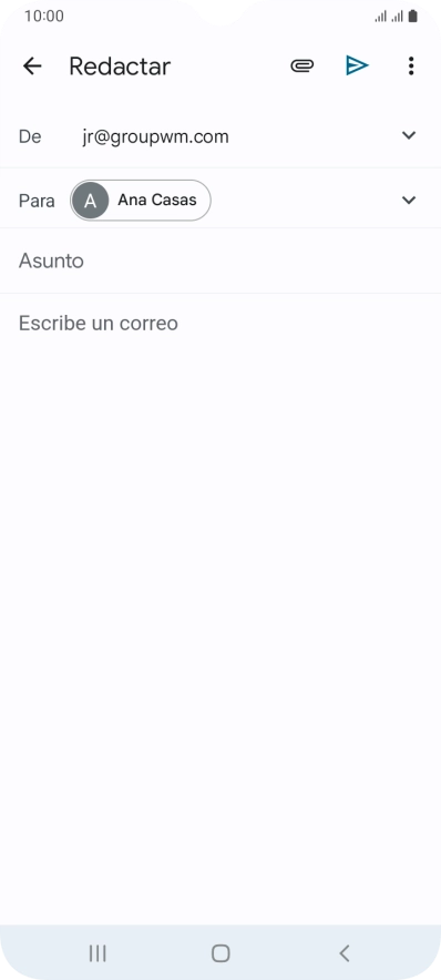 Pulsa Asunto e introduce el asunto deseado.
