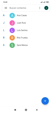 Pulsa el icono de nuevo contacto.