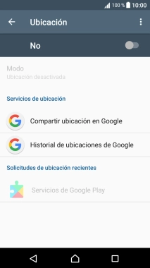 Pulsa el indicador para activar o desactivar la función.