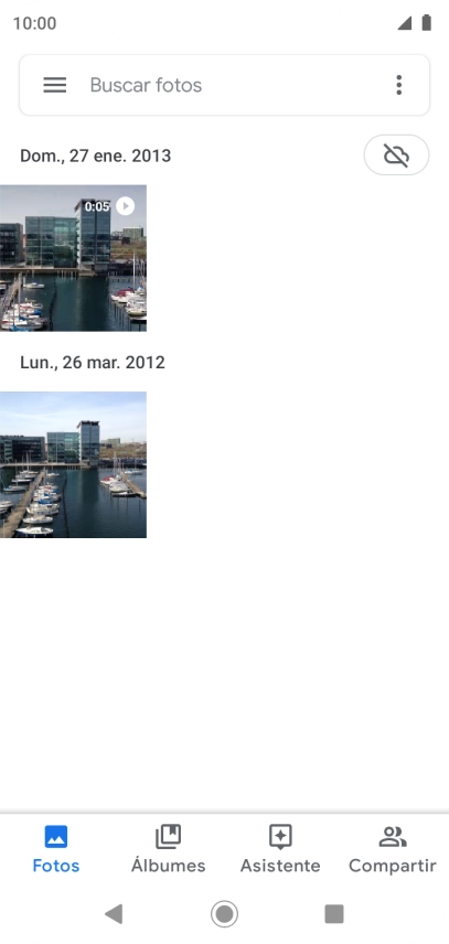 Pulsa Álbumes y desplázate a la carpeta deseada.