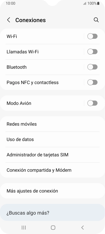 Pulsa Redes móviles.