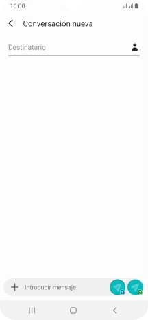 Pulsa en el campo de búsqueda e introduce las primeras letras del nombre del destinatario deseado.