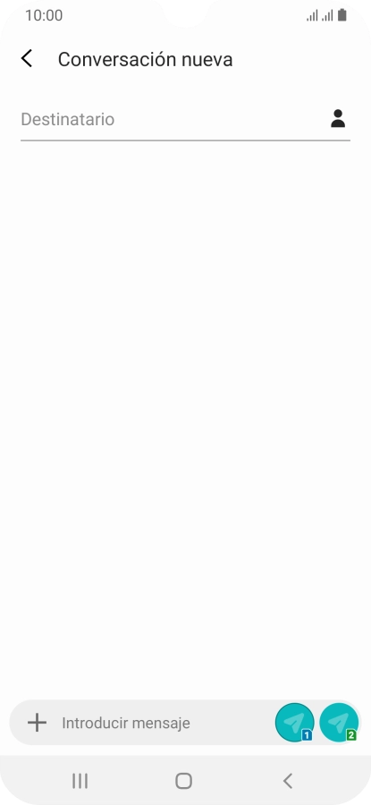 Pulsa en el campo de búsqueda e introduce las primeras letras del nombre del destinatario deseado.