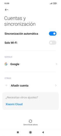 Pulsa la cuenta deseada.