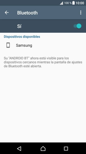 Pulsa el dispositivo Bluetooth deseado y sigue las indicaciones de la pantalla para vincular el dispositivo al teléfono. Pulsa el dispositivo Bluetooth deseado y sigue las indicaciones de la pantalla para vincular el dispositivo al teléfono.