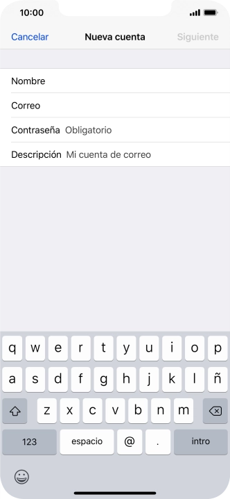 Pulsa Contraseña e introduce la contraseña de tu cuenta de correo electrónico.
