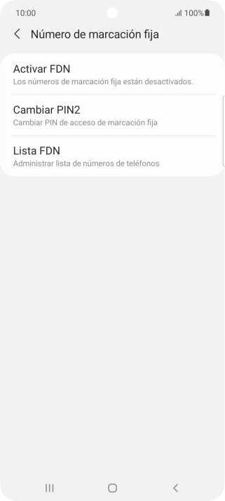 Pulsa Activar FDN. Pulsa Activar FDN.