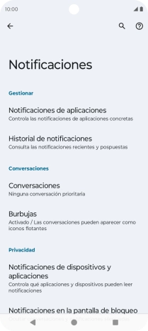 Pulsa Notificaciones de aplicaciones.