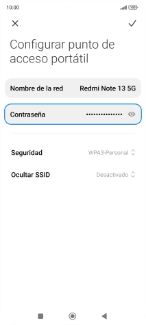 Pulsa Contraseña e introduce una contraseña.
