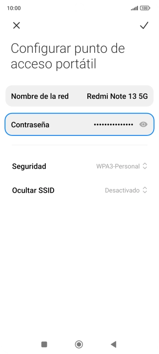 Pulsa Contraseña e introduce una contraseña.