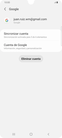 Pulsa Sincronizar cuenta.