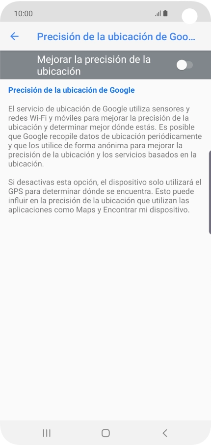 Pulsa el indicador junto a 