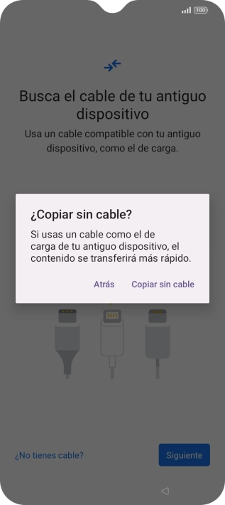 Pulsa Copiar sin cable.