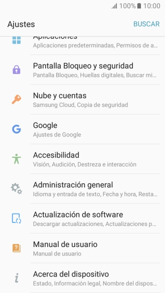 Pulsa Administración general.