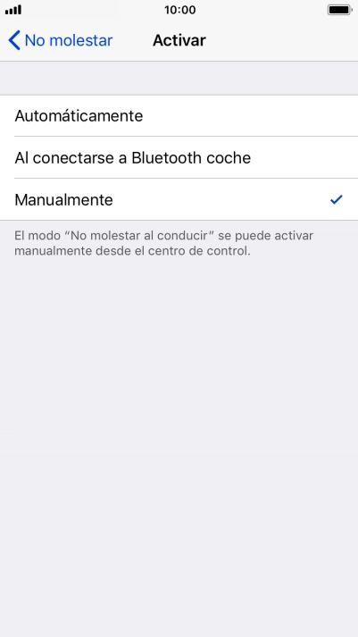 Pulsa el ajuste deseado.