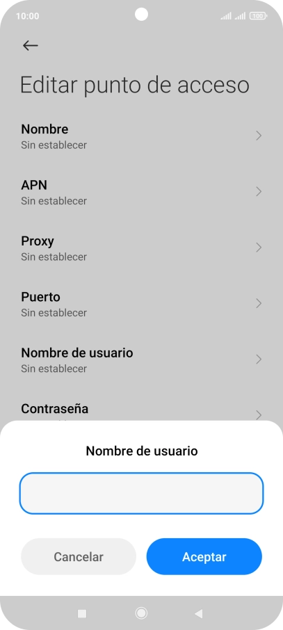 Introduce wap@wap y pulsa Aceptar.