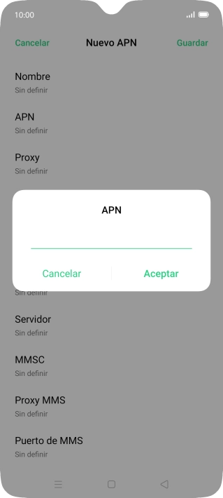 Introduce airtelwap.es y pulsa Aceptar.