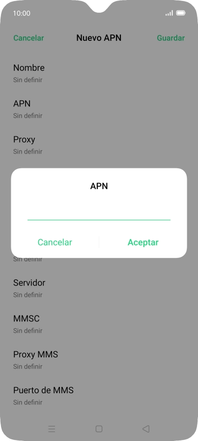 Introduce airtelwap.es y pulsa Aceptar.