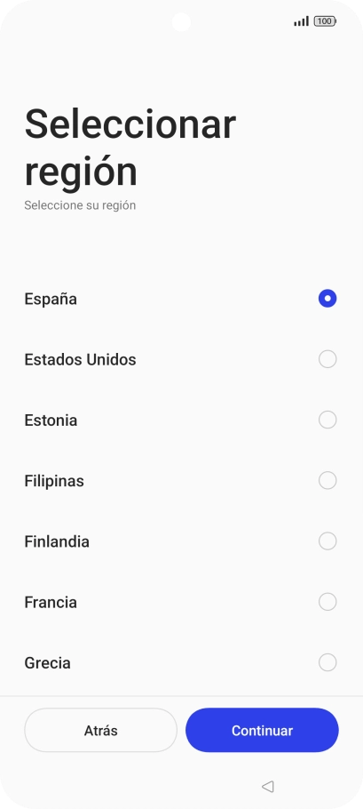 Pulsa la región deseada.