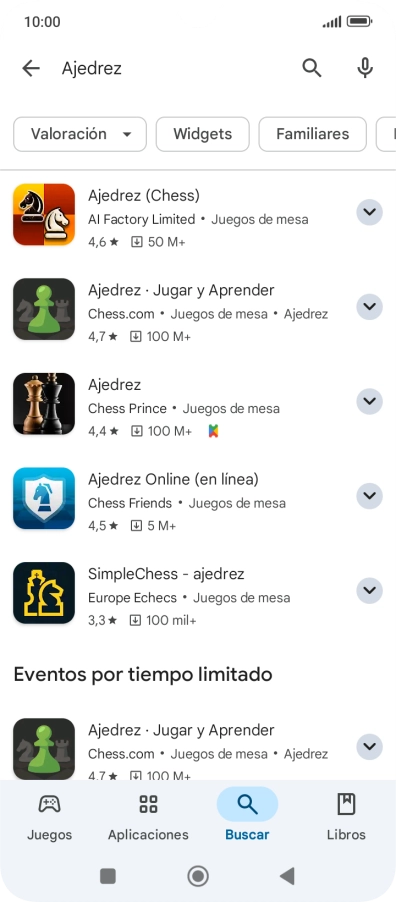Pulsa la app deseada.