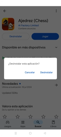 Pulsa Desinstalar.
