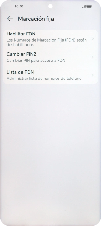 Pulsa Habilitar FDN.