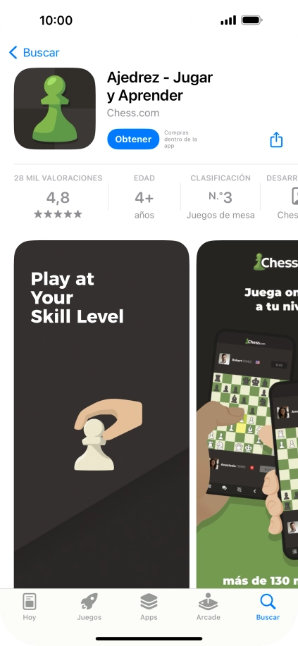 Pulsa Obtener y sigue las indicaciones de la pantalla para instalar la app.