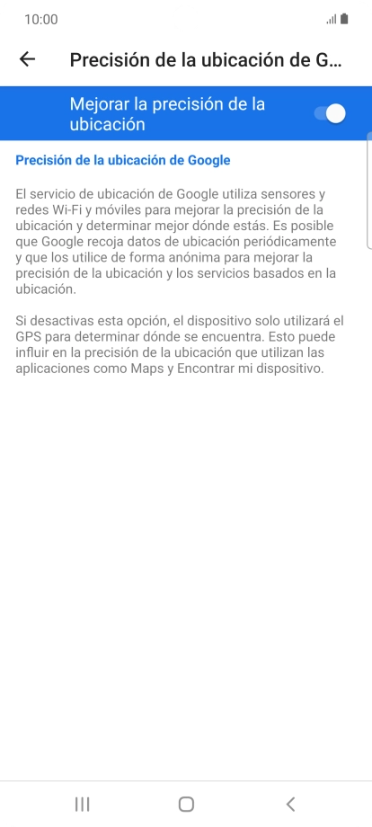 Pulsa el indicador junto a 