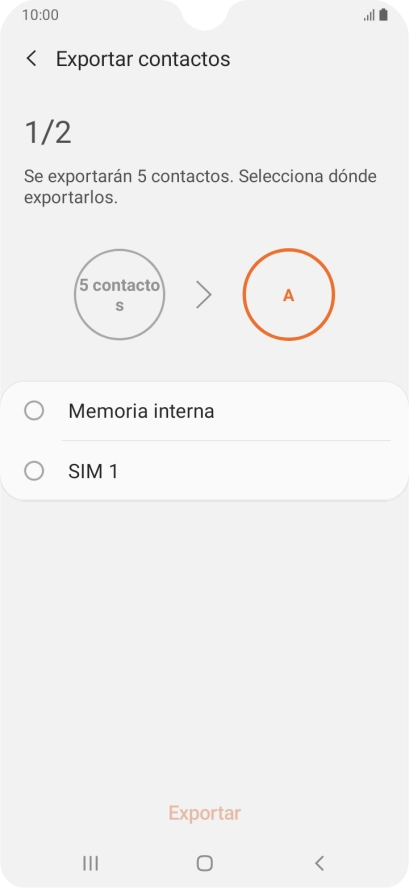 Pulsa el nombre de la tarjeta SIM.