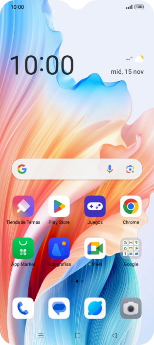 Desliza dos dedos hacia abajo desde la parte superior de la pantalla.