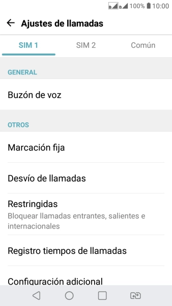 Pulsa la tarjeta SIM deseada.