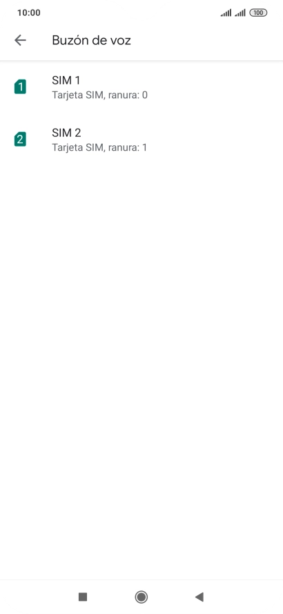 Pulsa la tarjeta SIM deseada.