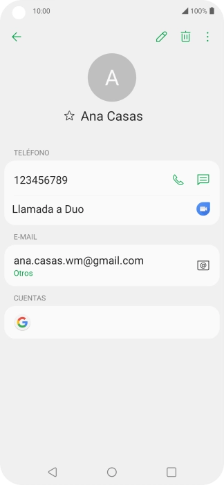 Pulsa el número de teléfono.