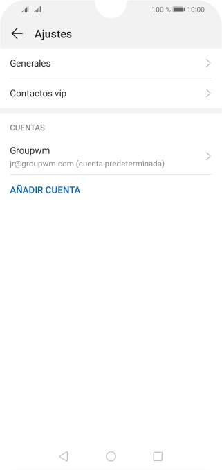 Pulsa la cuenta deseada.